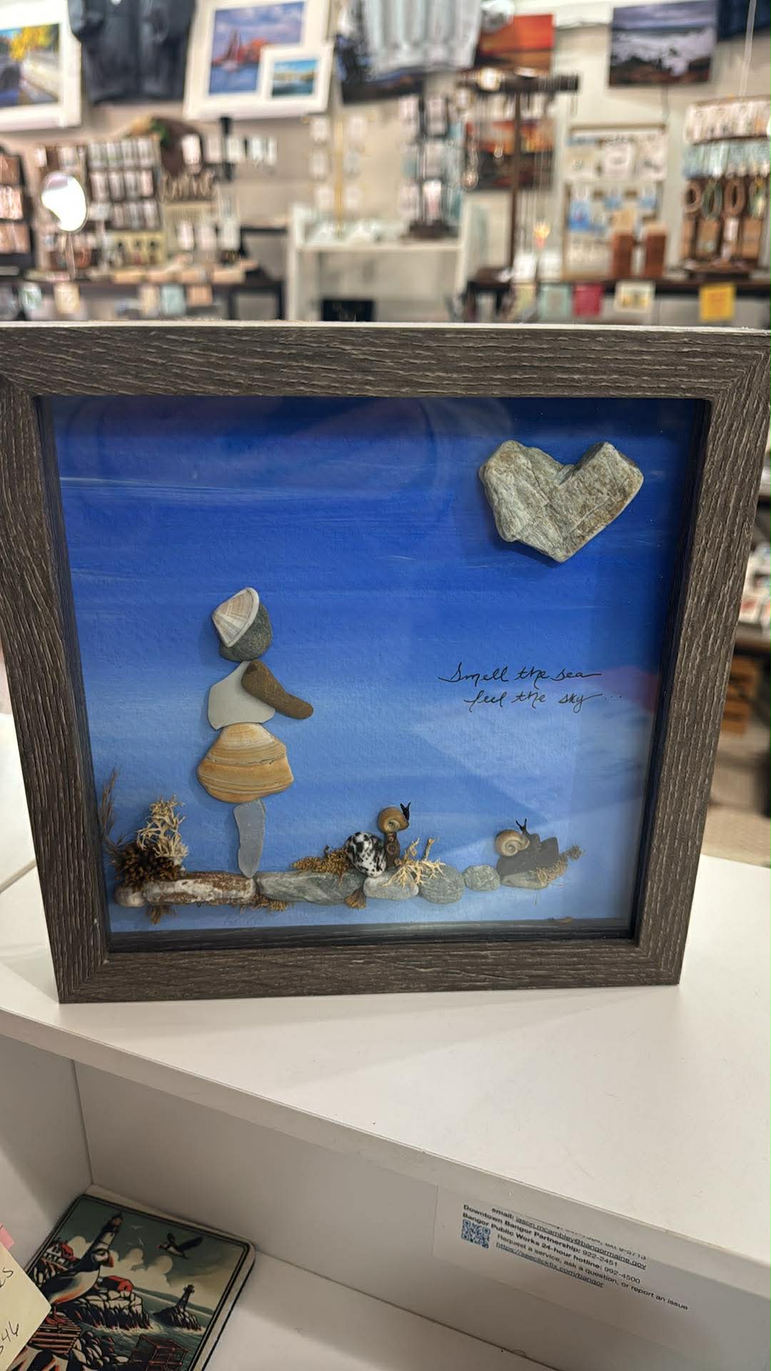 Pebble Art Picture Smell the Sea