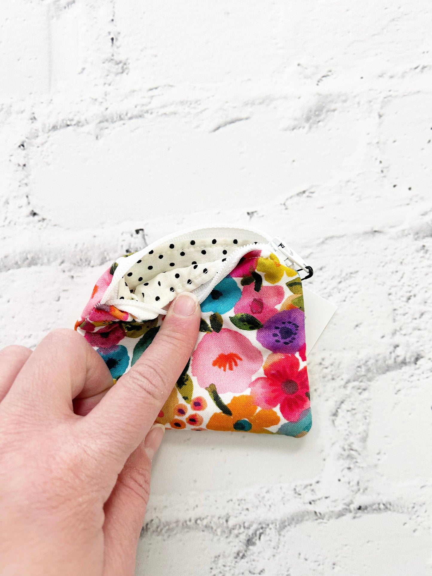Small Fabric Pouch-Watercolor Florals