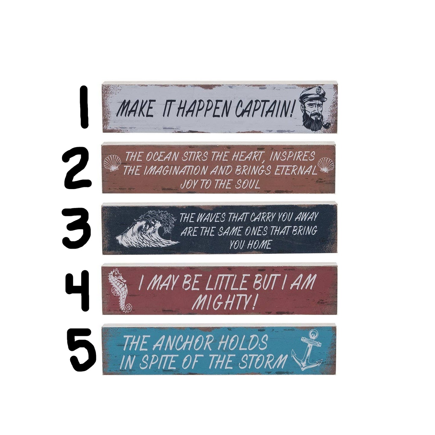 Inspirational Wood Nautical Signs