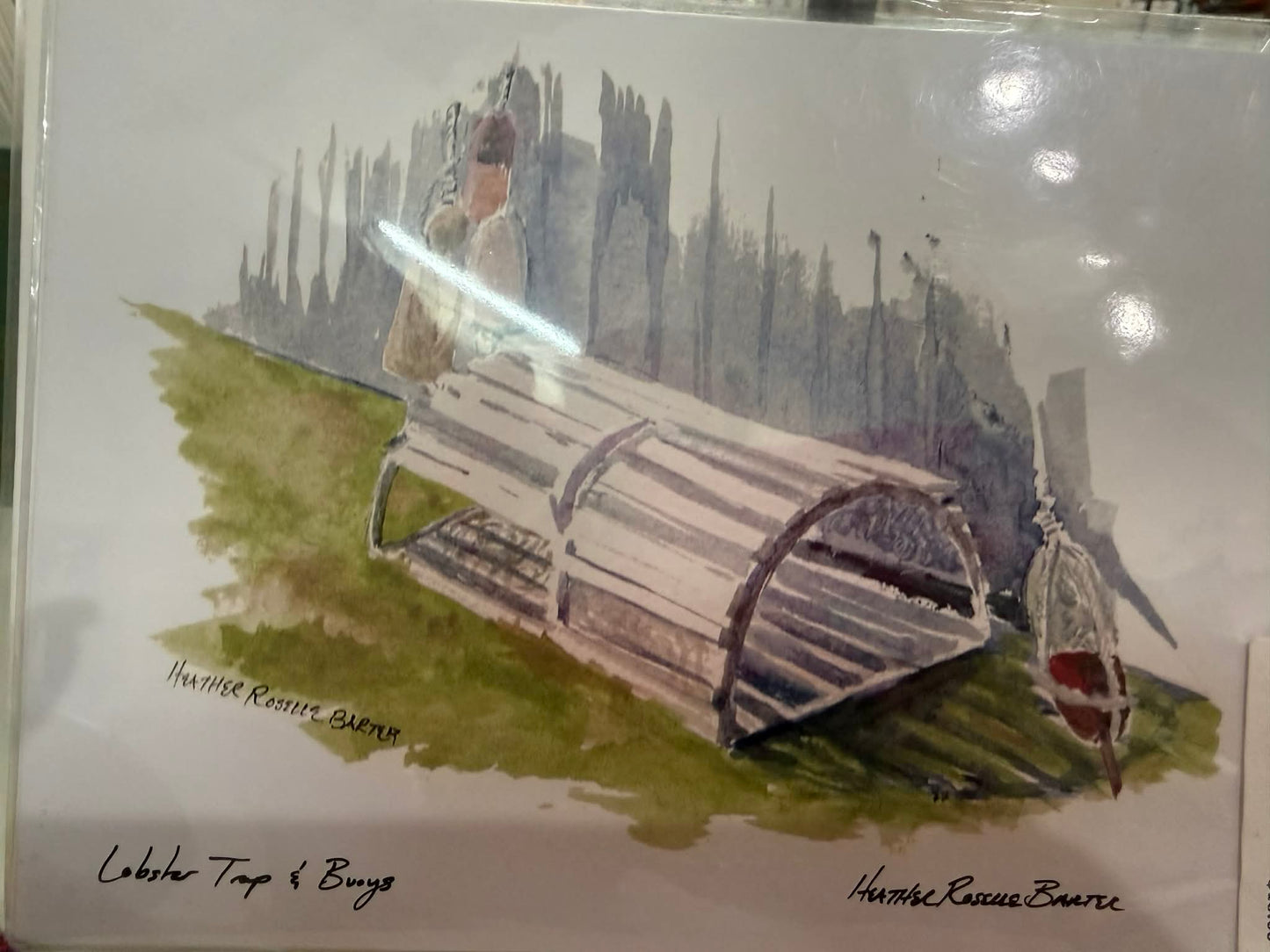 Heather Roselle Barter Fine Art - Lobster Trap and Buoys