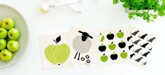 Swedish Dishcloth - Sheep - Black