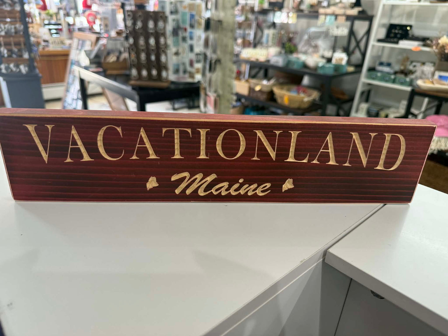 Vacationland Maine Wood Sign