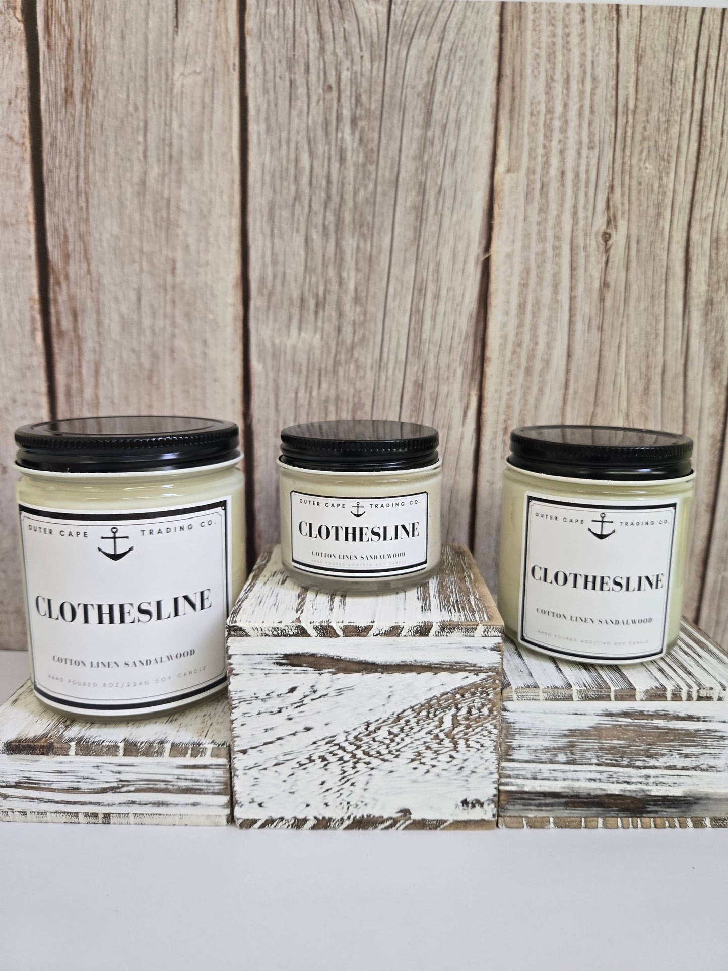 Clothesline Soy Wax Crackling Wooden Wick Candle