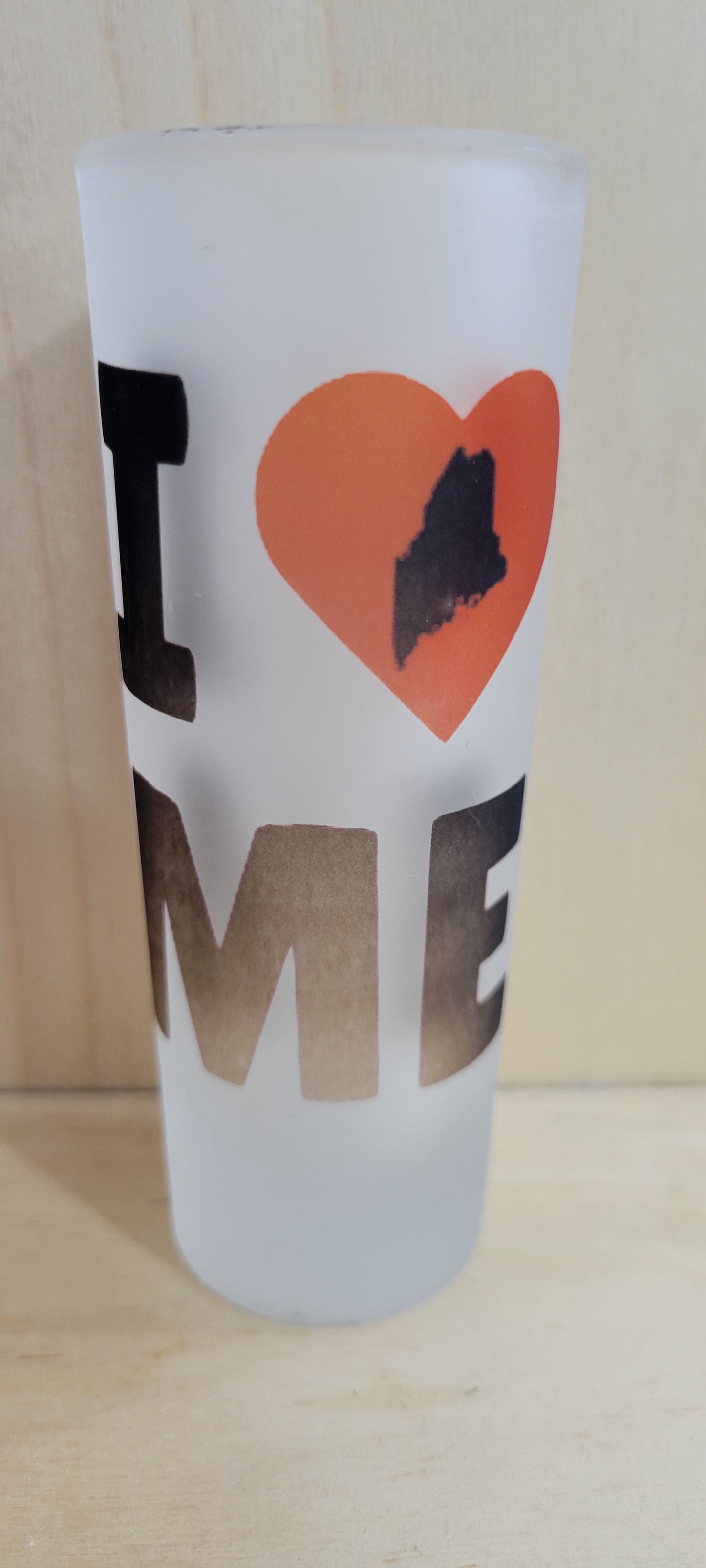 Tall Maine Frosted Shot Glasses