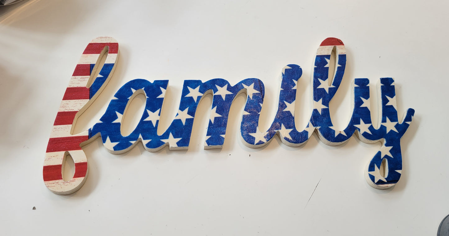 Americana Family Sign
