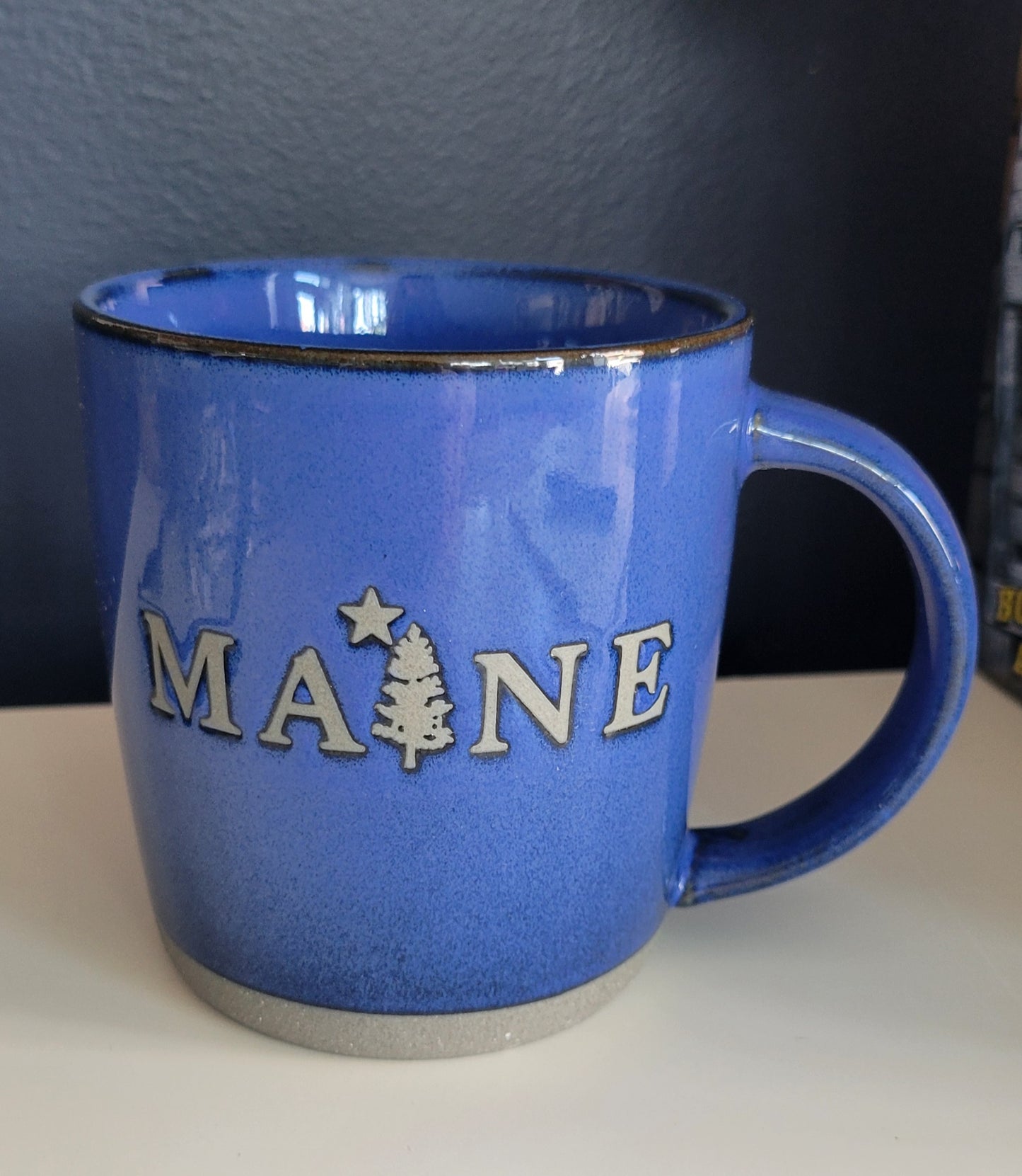 Maine Blue Pine Tree & Star Mug