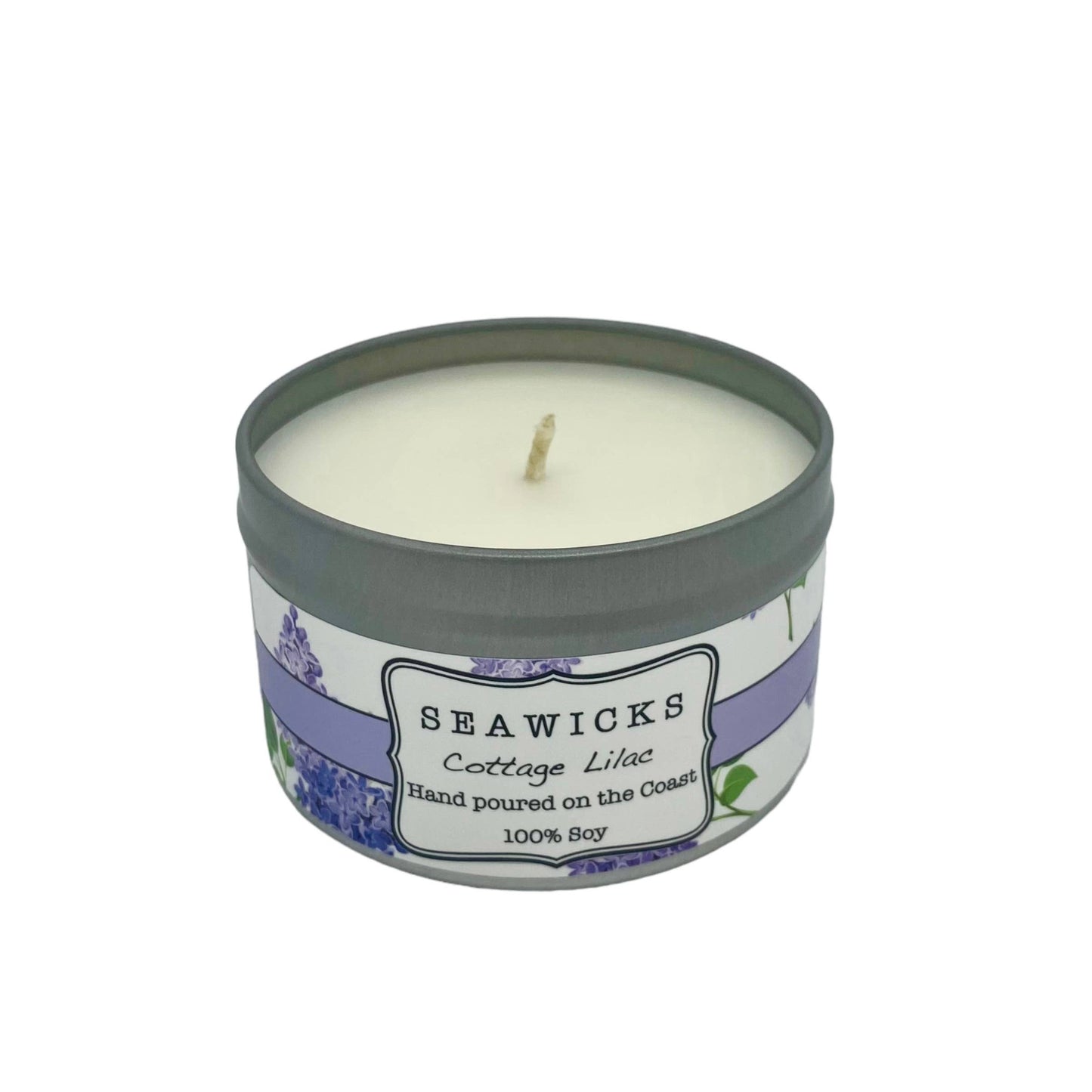 Large Travel Tin Cottage Lilac 100% Soy