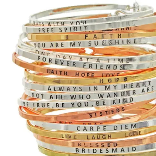 DREAM 3mm Inspired Message Bangle