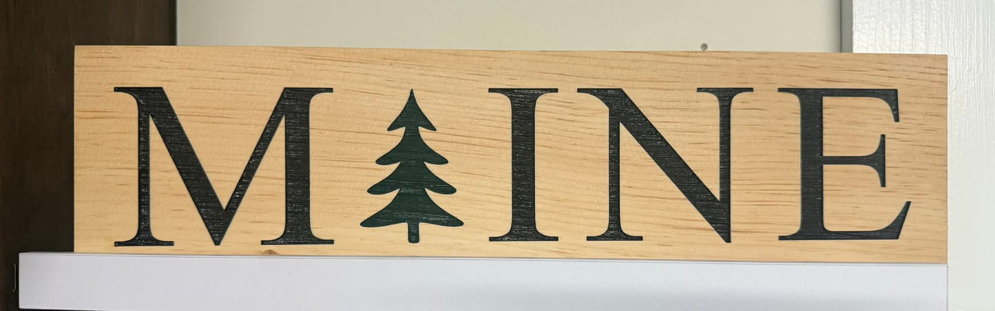 Maine Vacationland Wood Sign