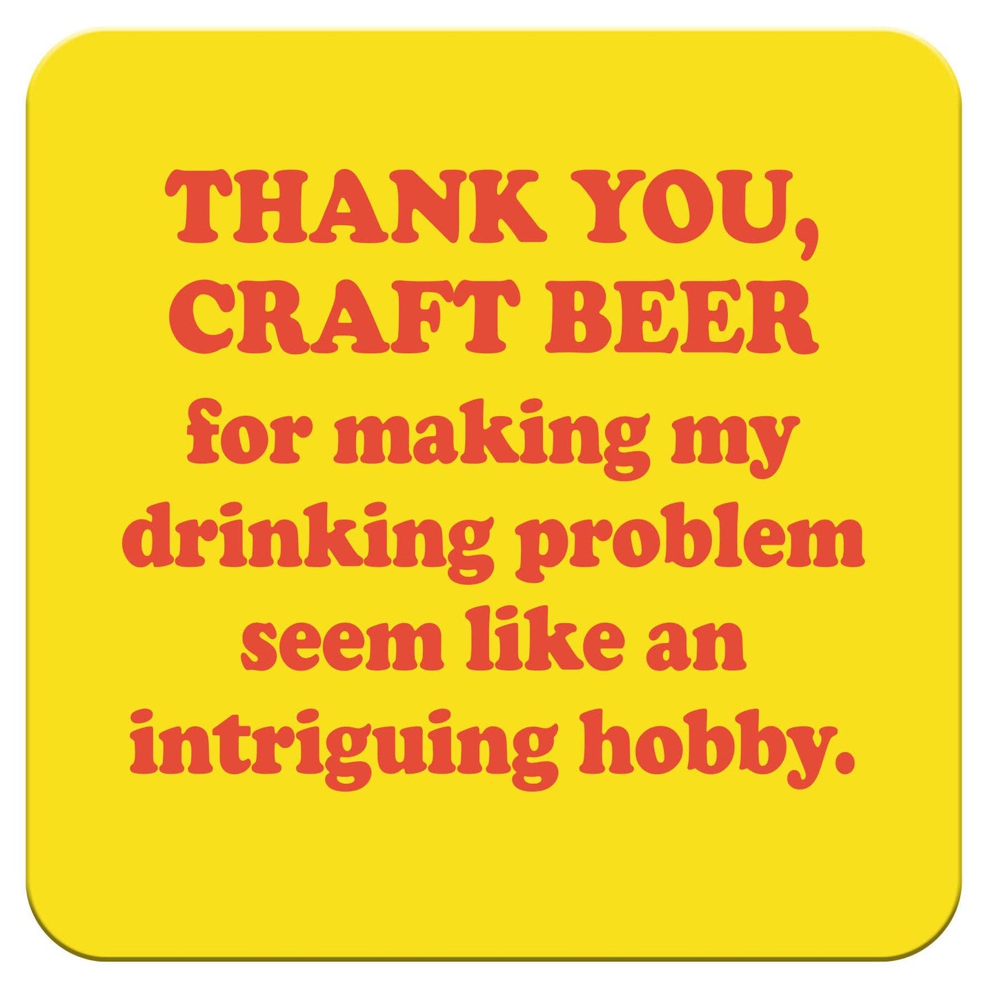 Funny Wine Coaster - Thank you craft beer