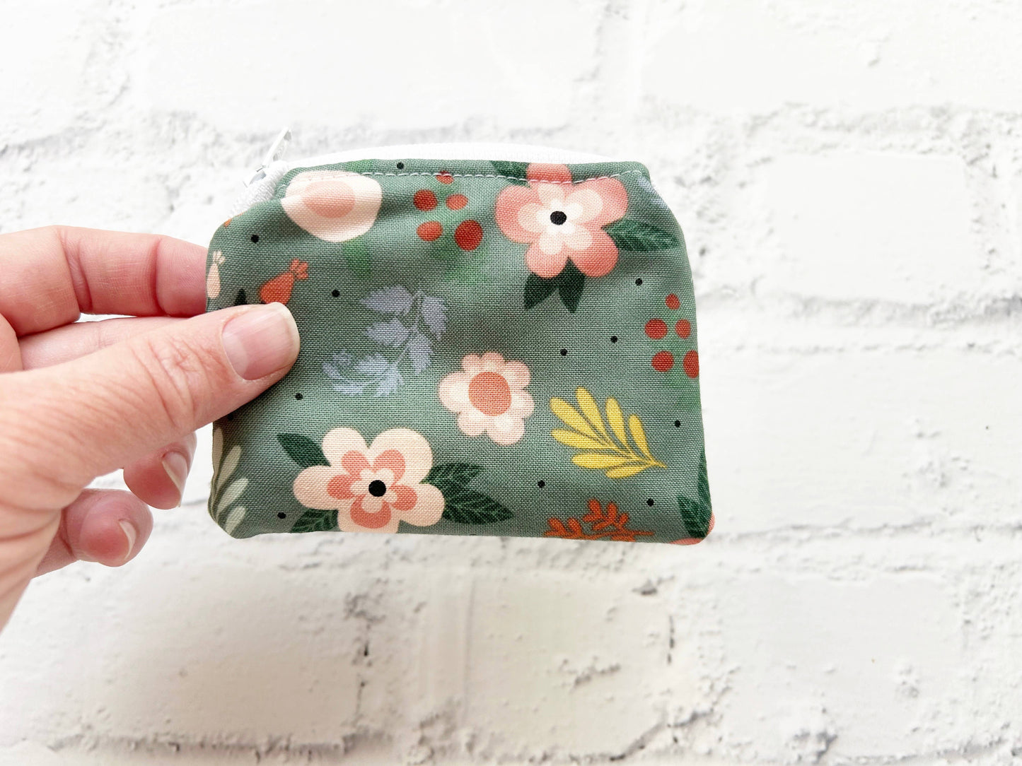 Small Fabric Pouch-Spring Floral