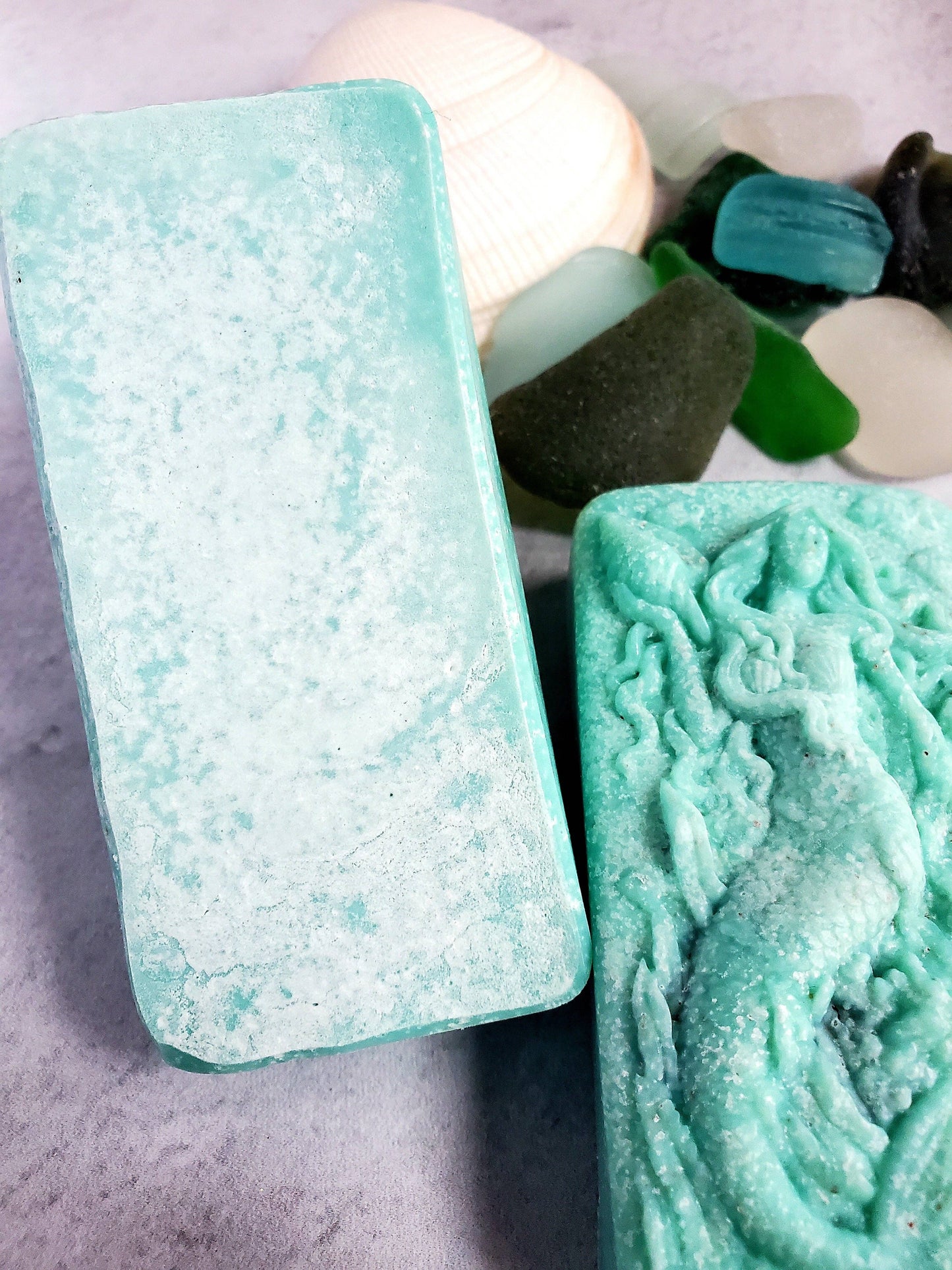 Sea Salt and Sea Glass Sea Glass Salt Soap