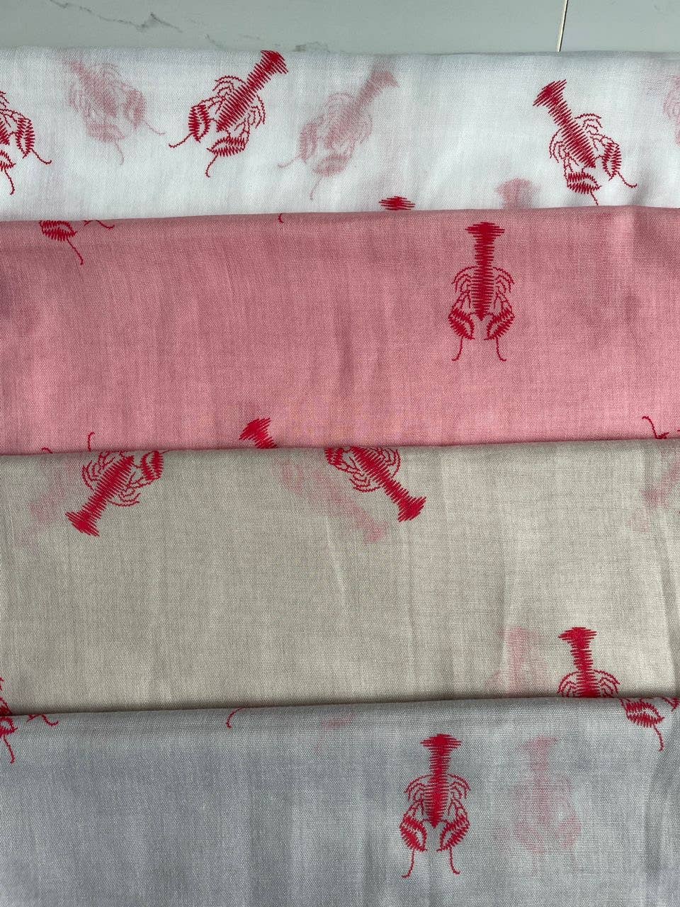 Maine Lobster Chiffon Scarf (31.5” x 72”)