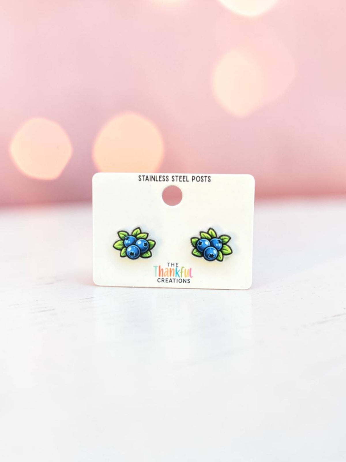 Blueberry Stud Earrings | Fruit Acrylic Studs