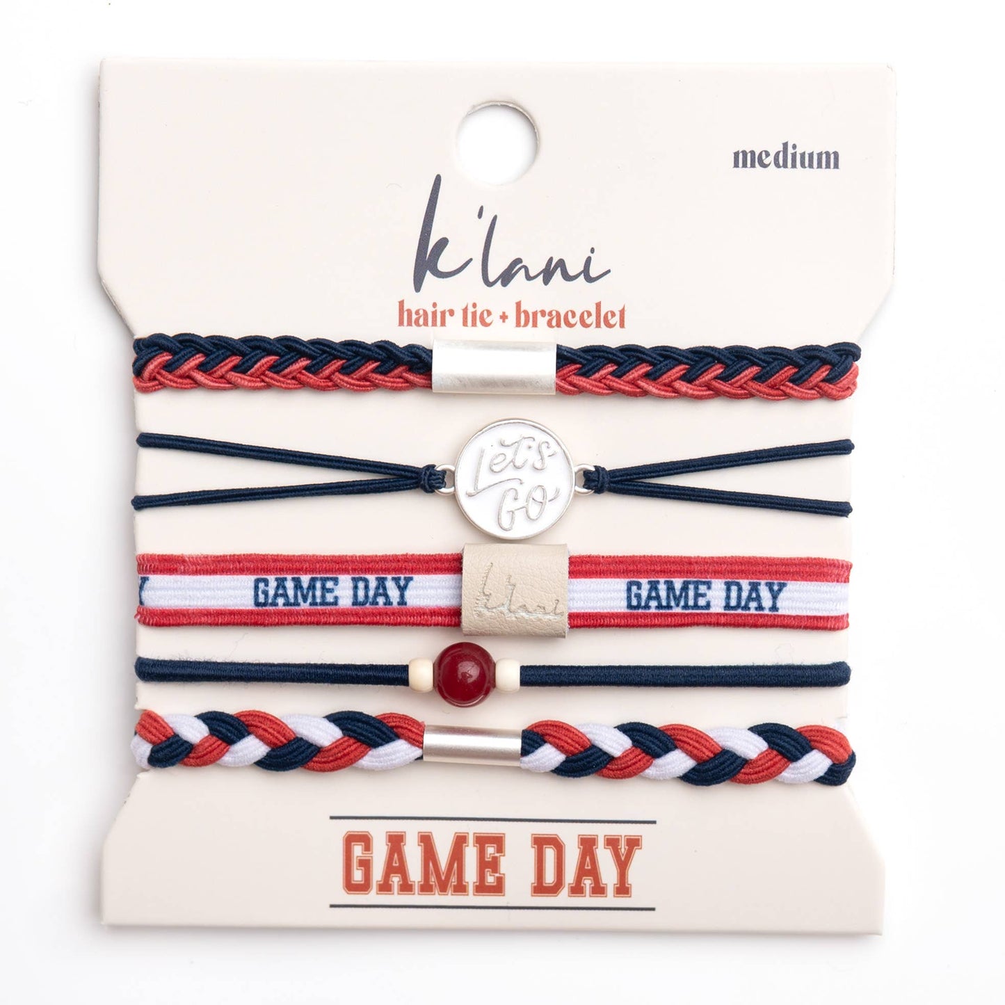 Patriots Red/Navy Hair Tie Bracelet