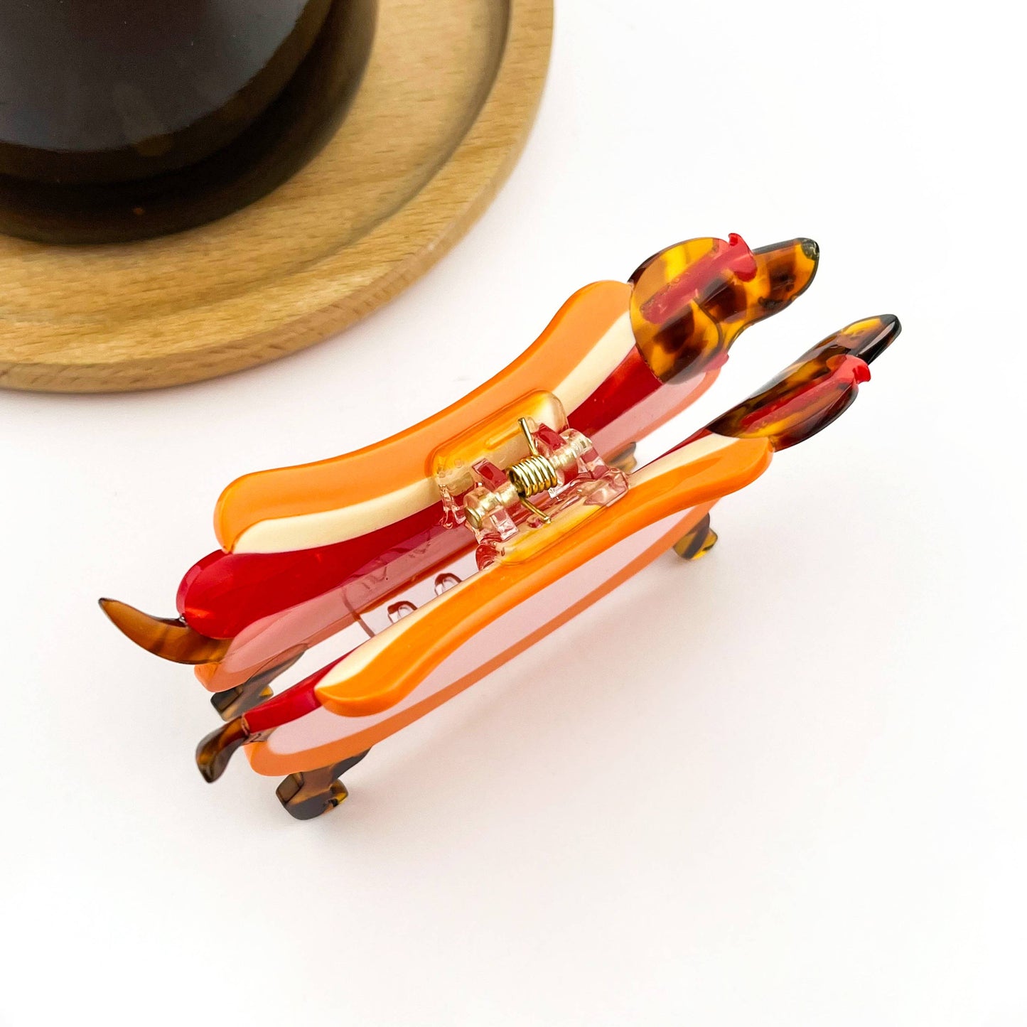 Creative Hot Dog Hair Claw Clip, Acetate Animal Hair Clip