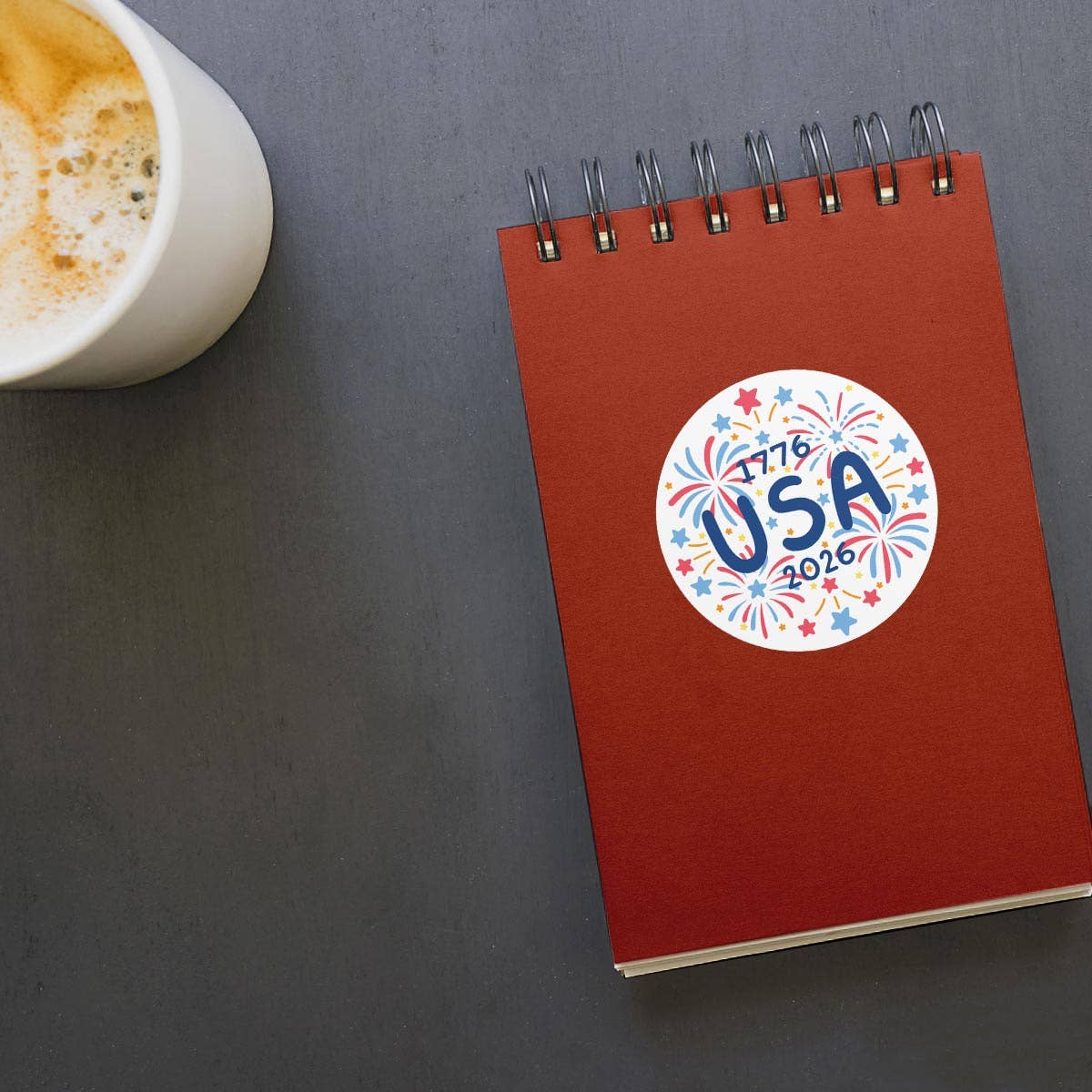 USA Fireworks Doodles 1776-2026 Vinyl Mini Sticker