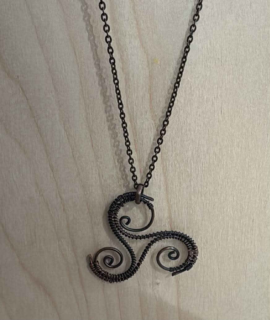 Anju Long Necklace Antique Copper