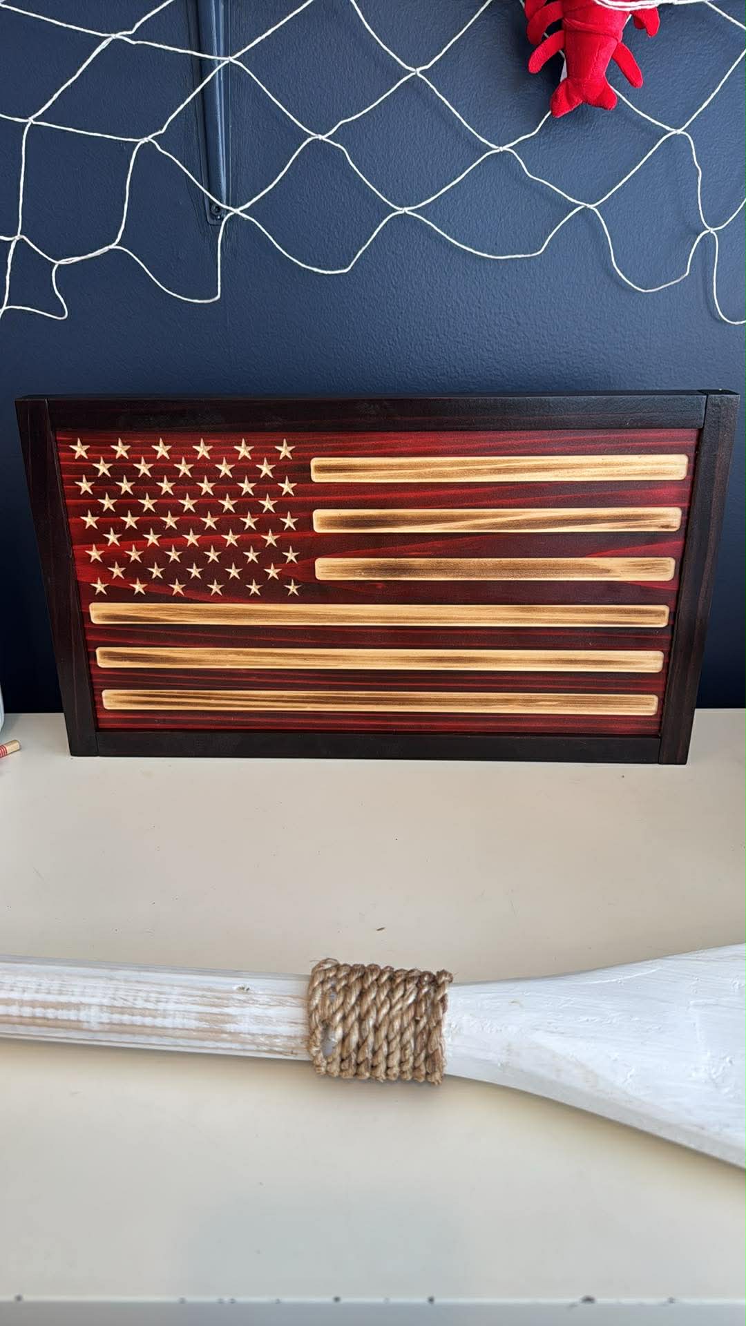 Ed Cole American Flag Wooden Signs
