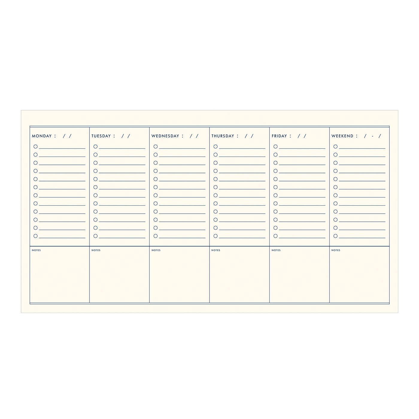 Mushroom Weekly Planner