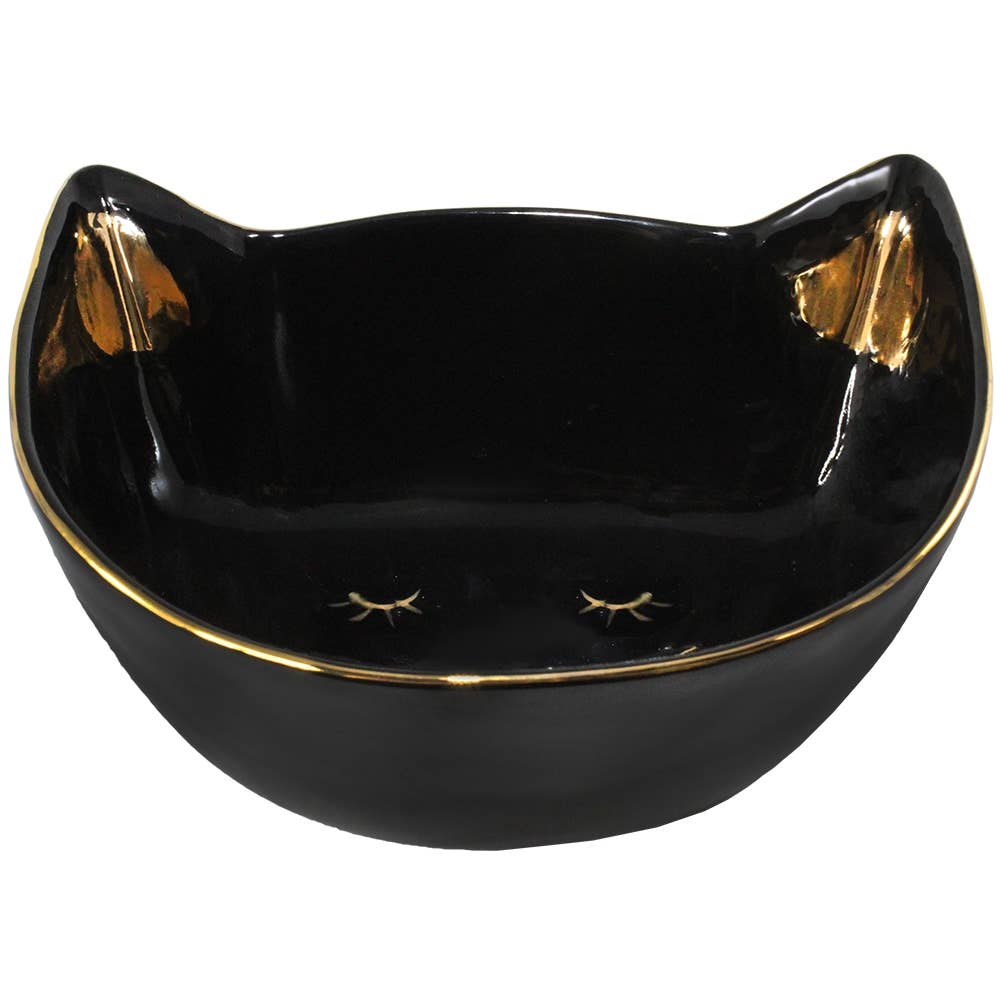 Happy Cat Bowl-Black