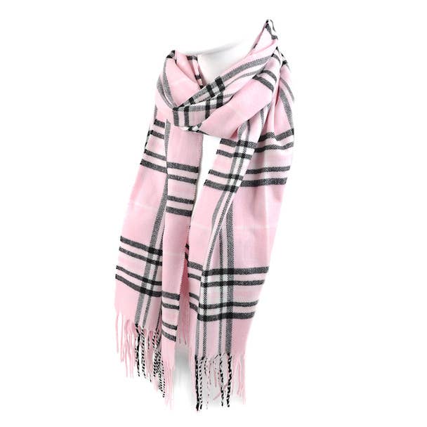 Unisex Acrylic Plaid Cashmere Feels Winter Scarves