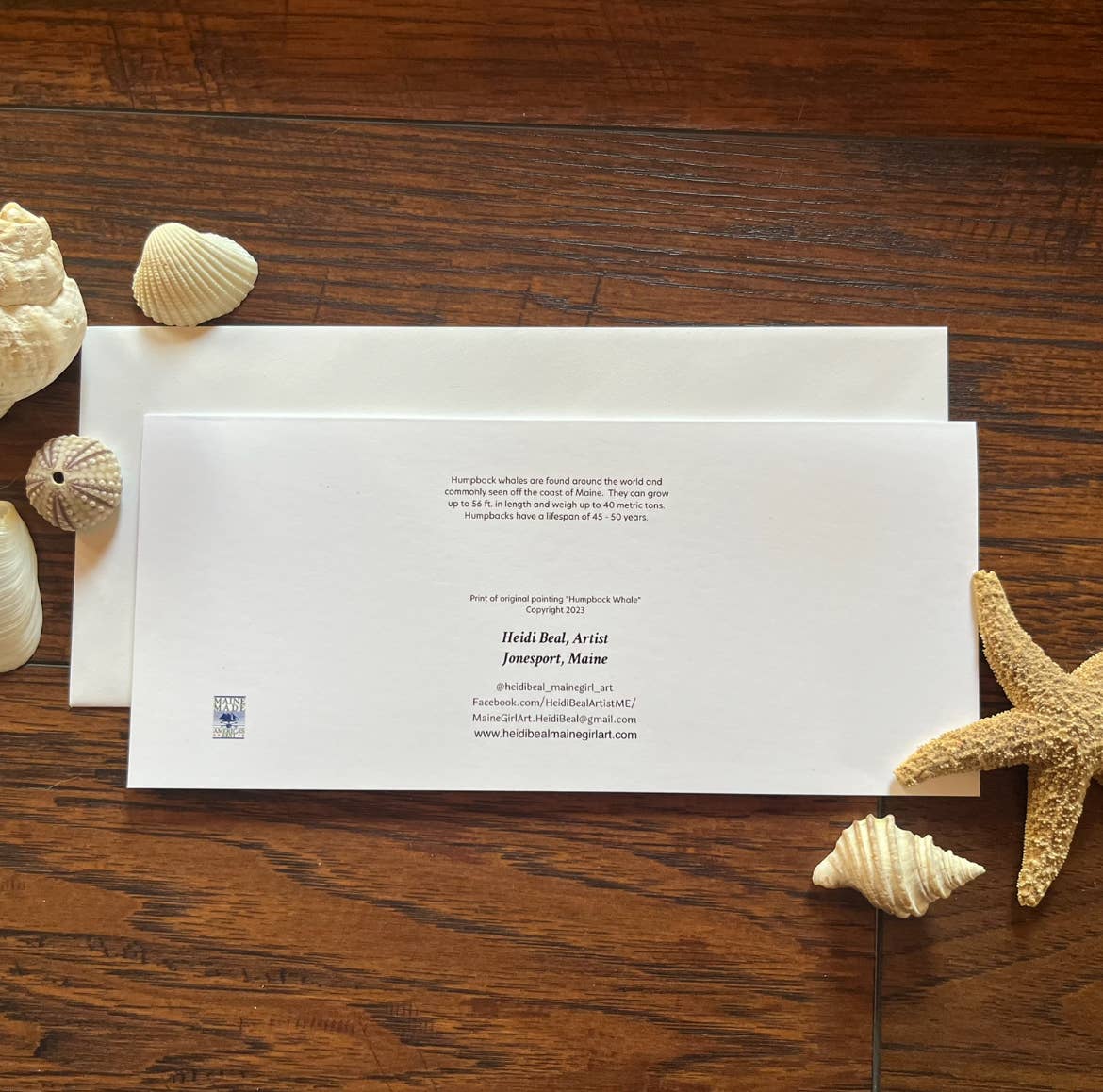 Humpback Whale fine art greeting blank card