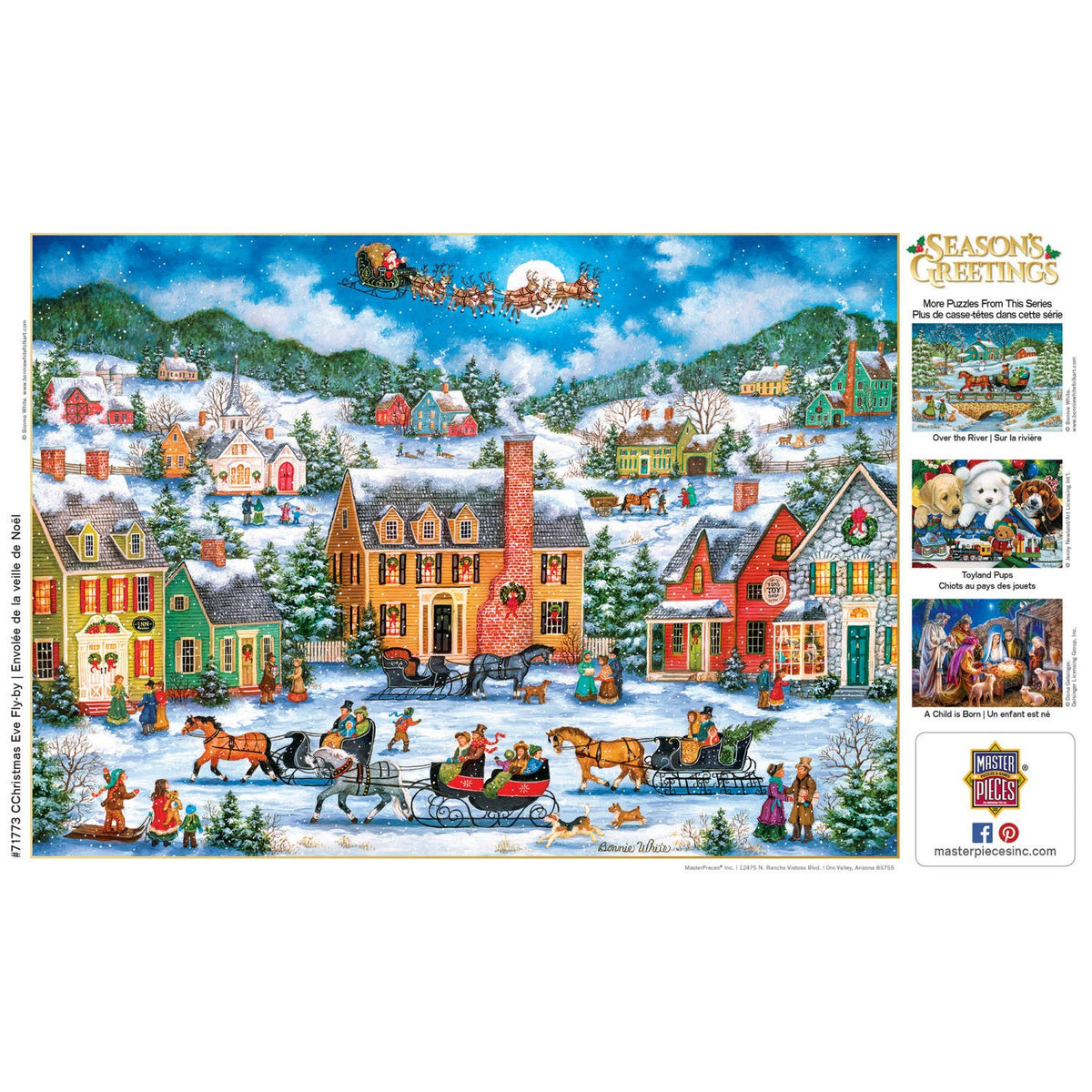 Season's Greetings - Christmas Eve Fly By 1000 Piece Puzzle
