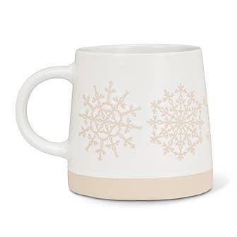 Wide Base Mug with Snowflake Row