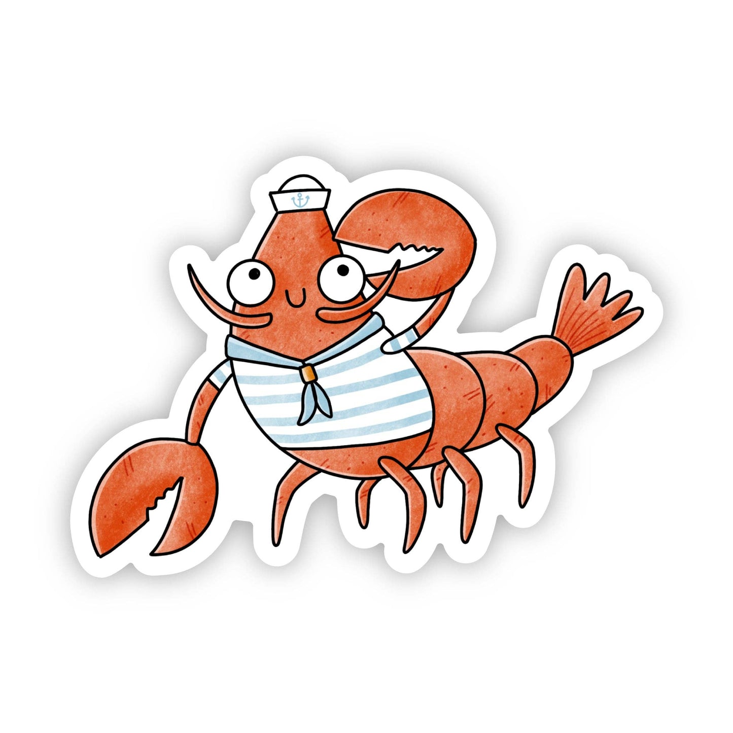 Lobster Sailor Maine Sticker