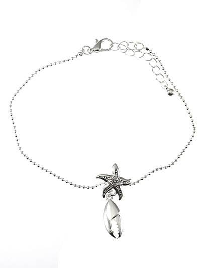 Claw of Crawfish, Crab, Lobster and Starfish Anklet