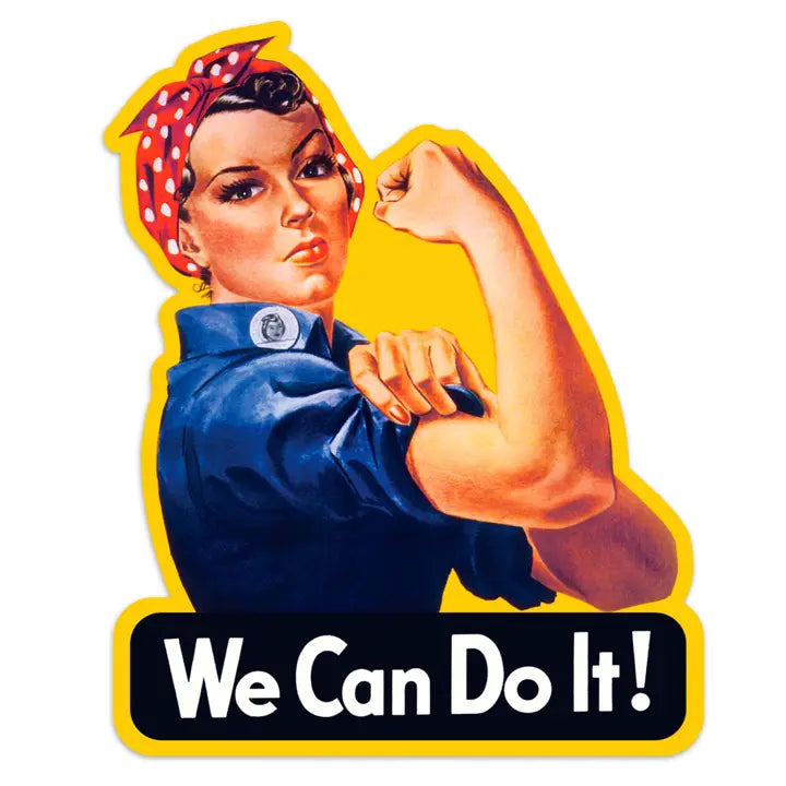 We Can Do It Rosie the Riveter Cut-Out Mini Sticker