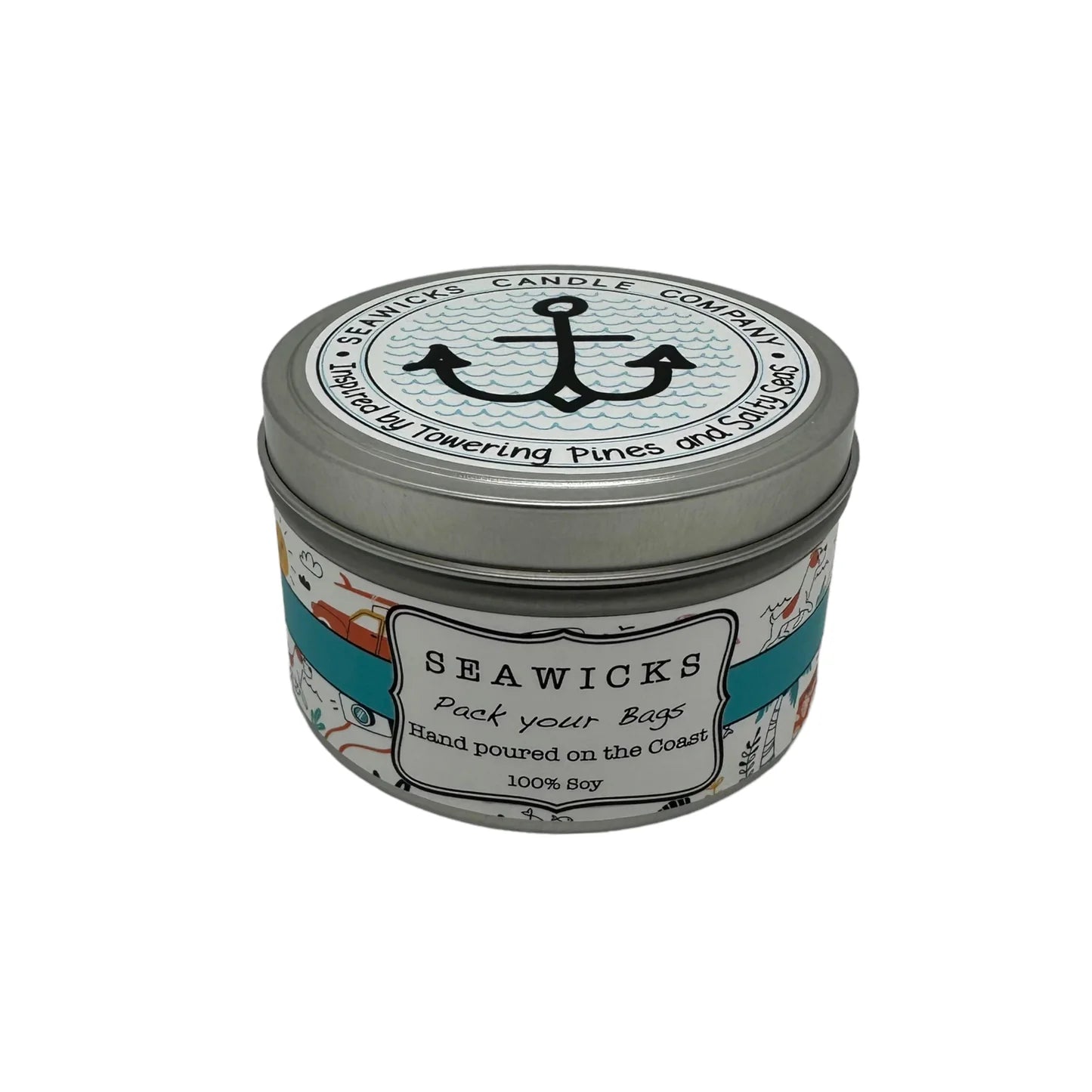 SEAWICKS Pack your Bags travel tin candle