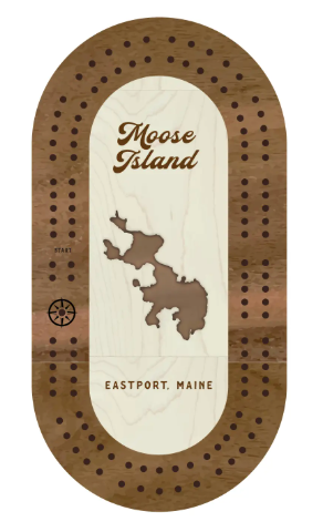 Moose Island-Eastport Mini Travel Cribbage Board & Pegs Set