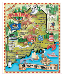 Maine Map 1000 piece Puzzle