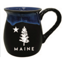 Maine Tree & Star Drip Pottery Mug