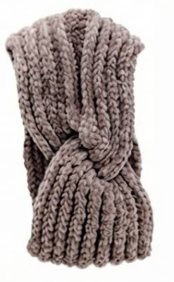 Fuzzy Knitted Winter Headband