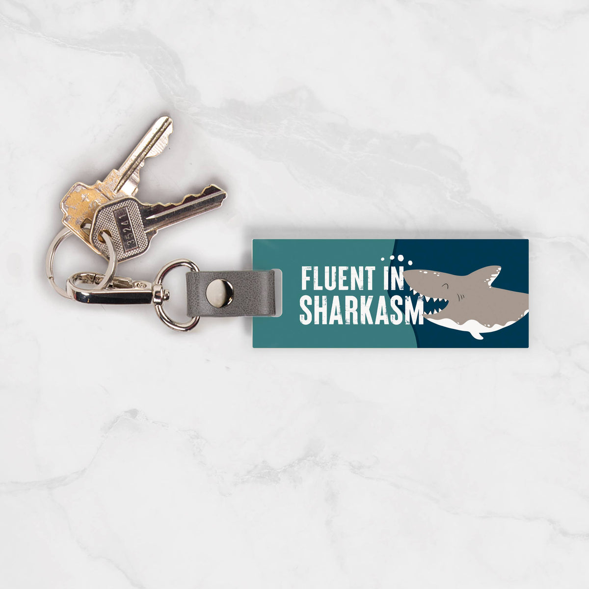 Fluent In Sharkasm Key Chain