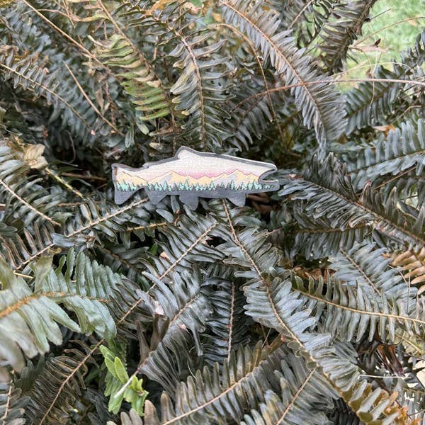 Layered Wood Trout Ornament