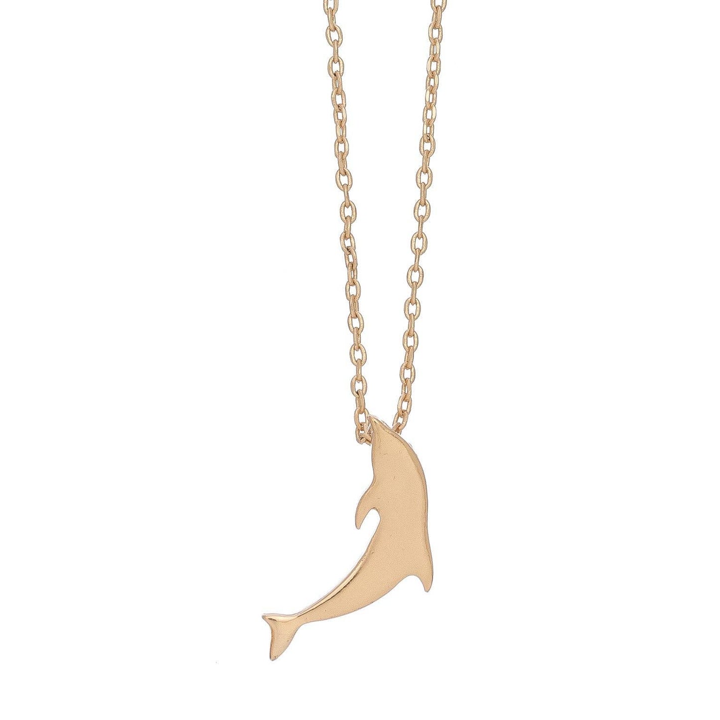 Pendant Necklace Gold Dolphin 16" Delicates Beach Jewelry