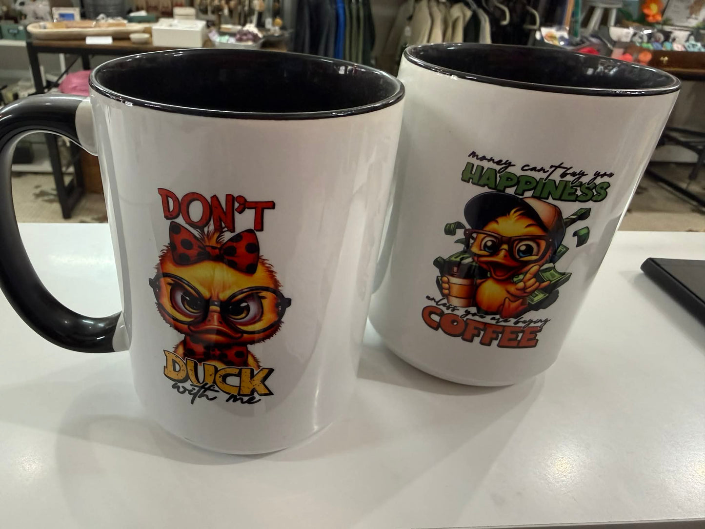 Funny Coffee Mug with Black Lining