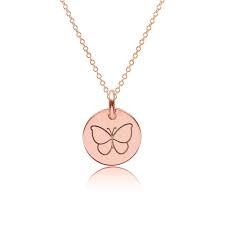Must Have Circle Butterfly Necklace