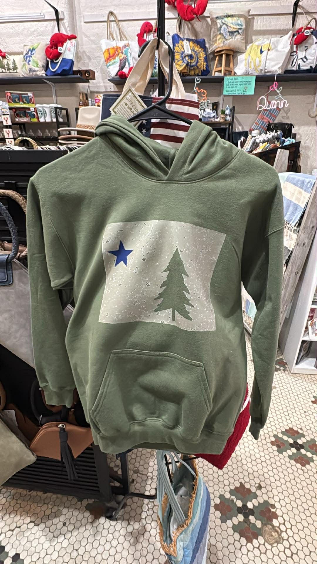 Youth Hoodie Pine and Star