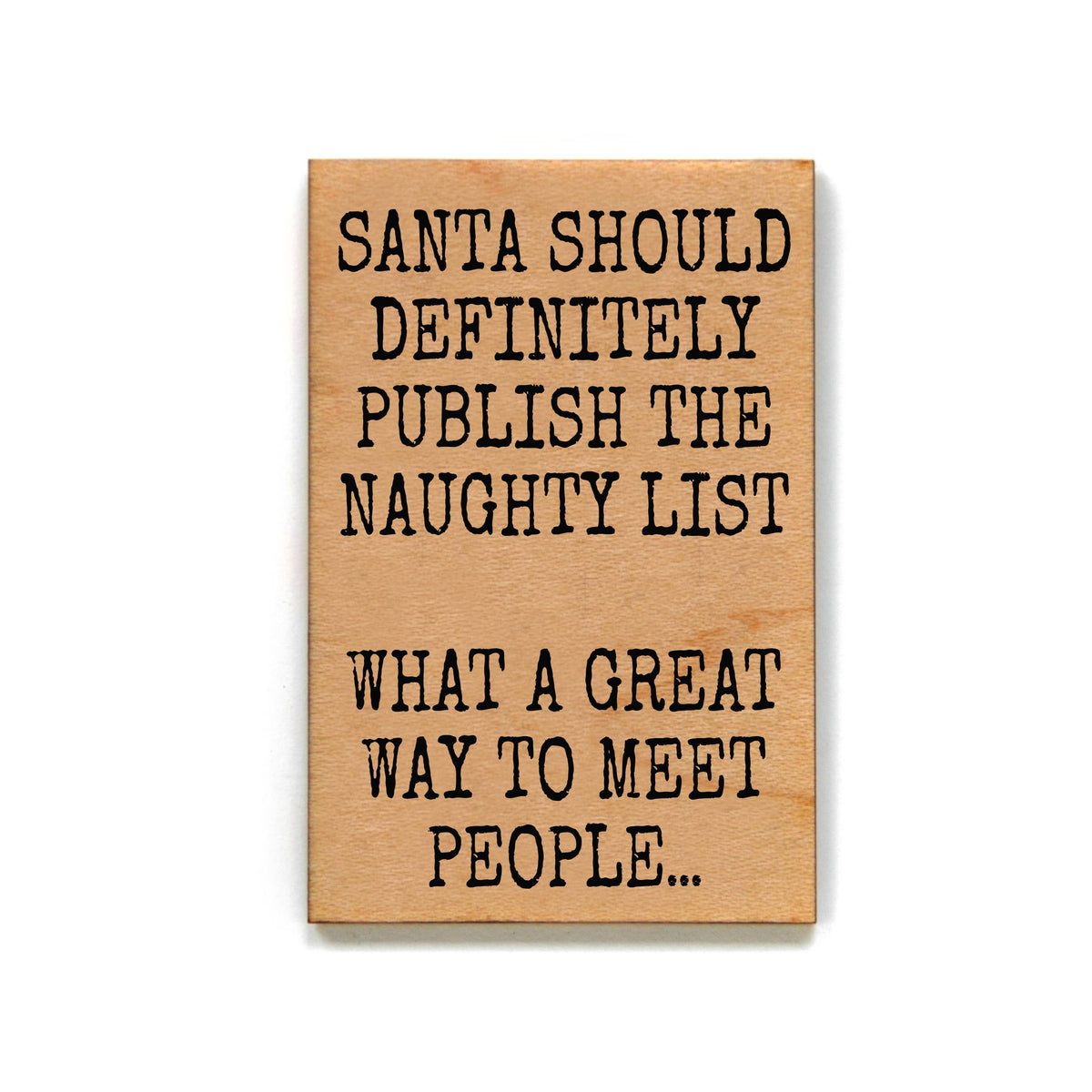 Santa Naughty List Christmas Decor Funny Magnets 2026