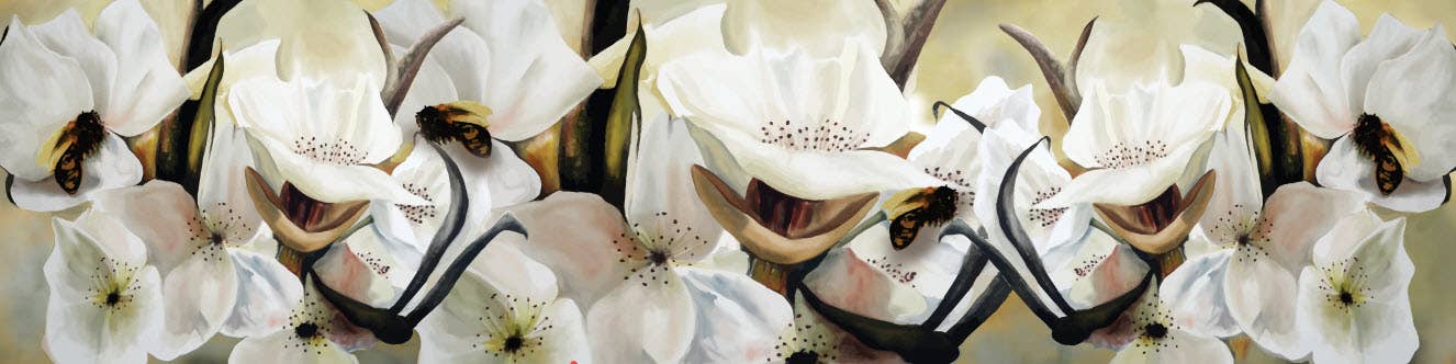 Wool Neutral Scarf - Warm - Garden Lover Scarf 15"x60"