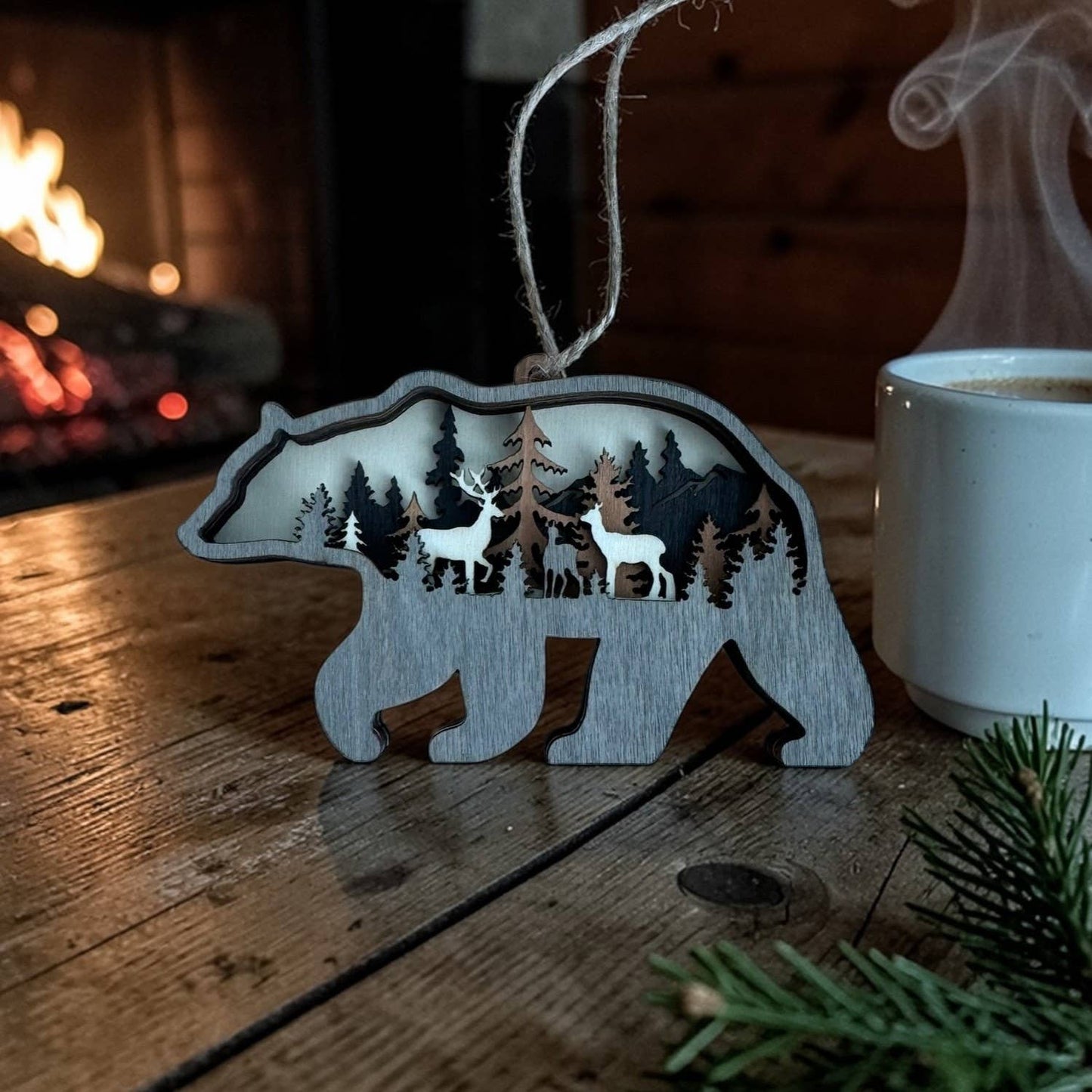 Layered Bear Ornament