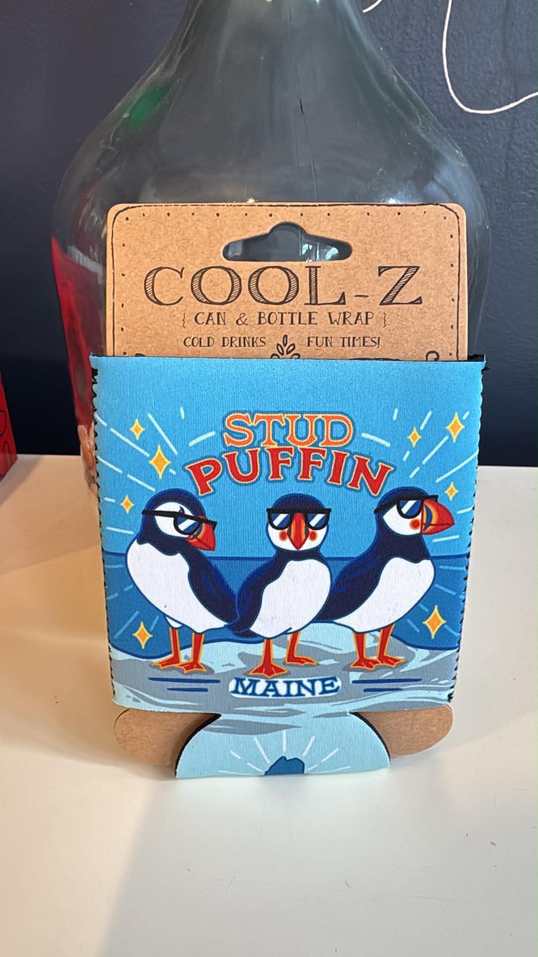 Maine Scene Stud Puffin Koozies