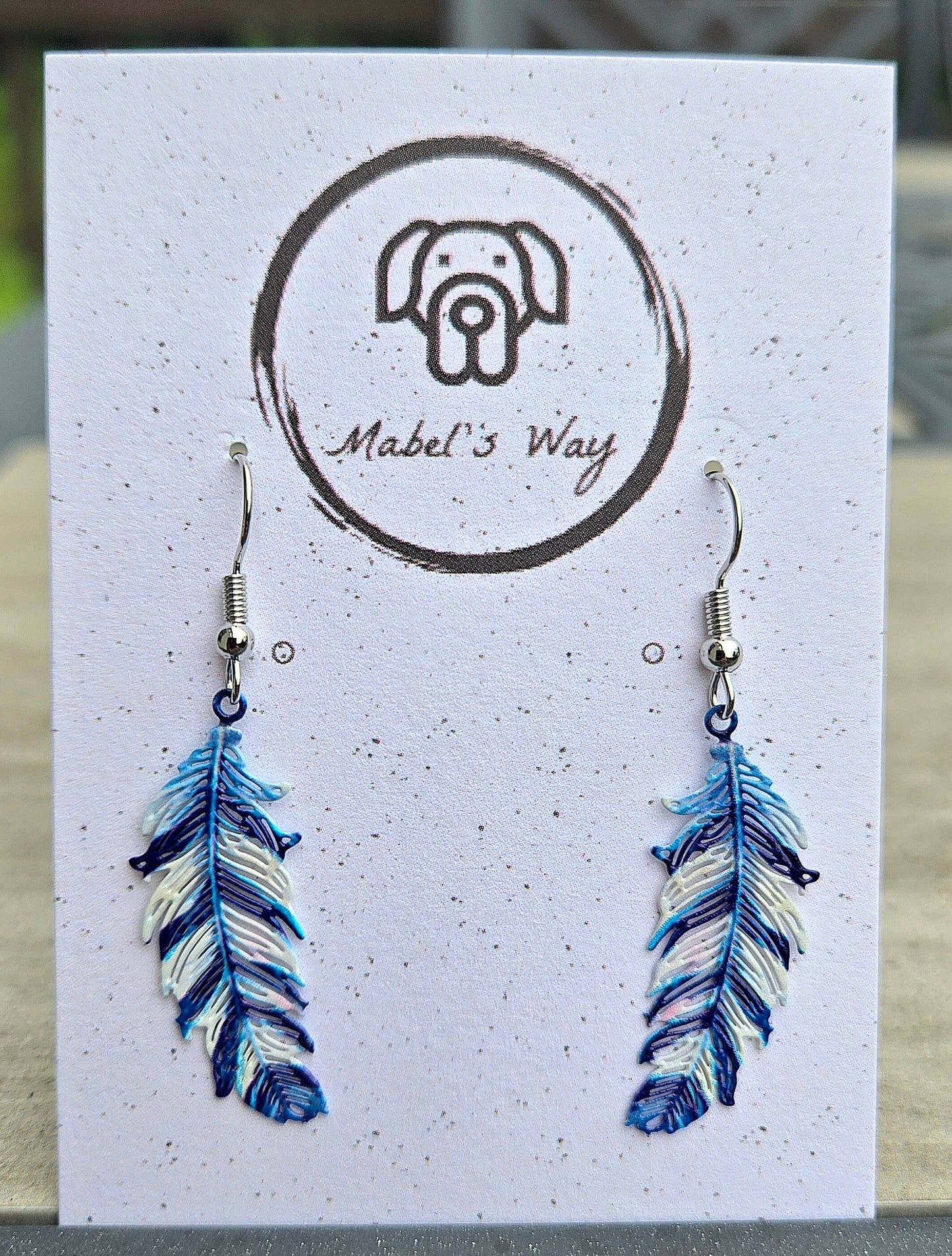 Colorful Peacock Feather Earrings