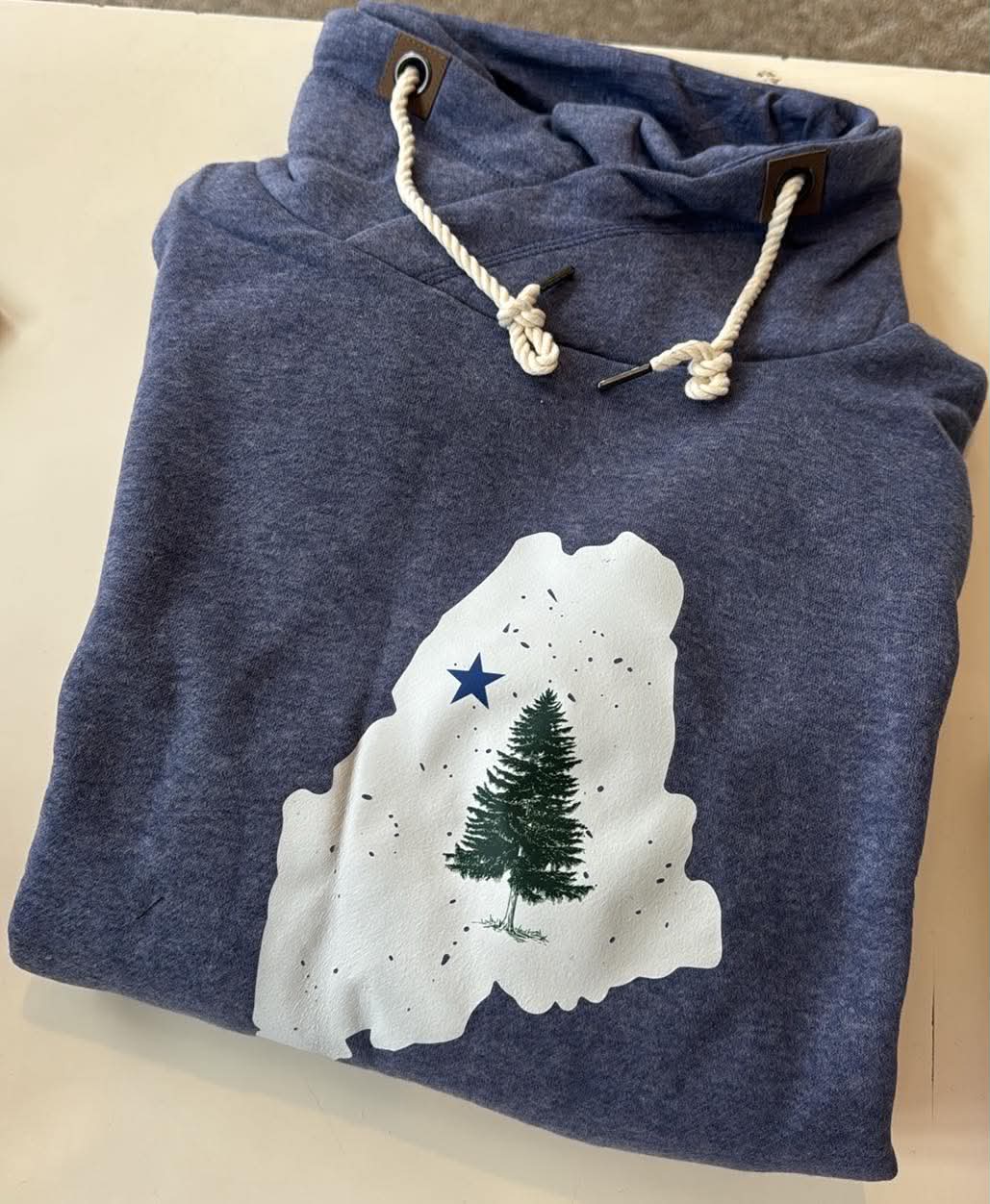 Maine Map Cowl Neck Sweatshirt