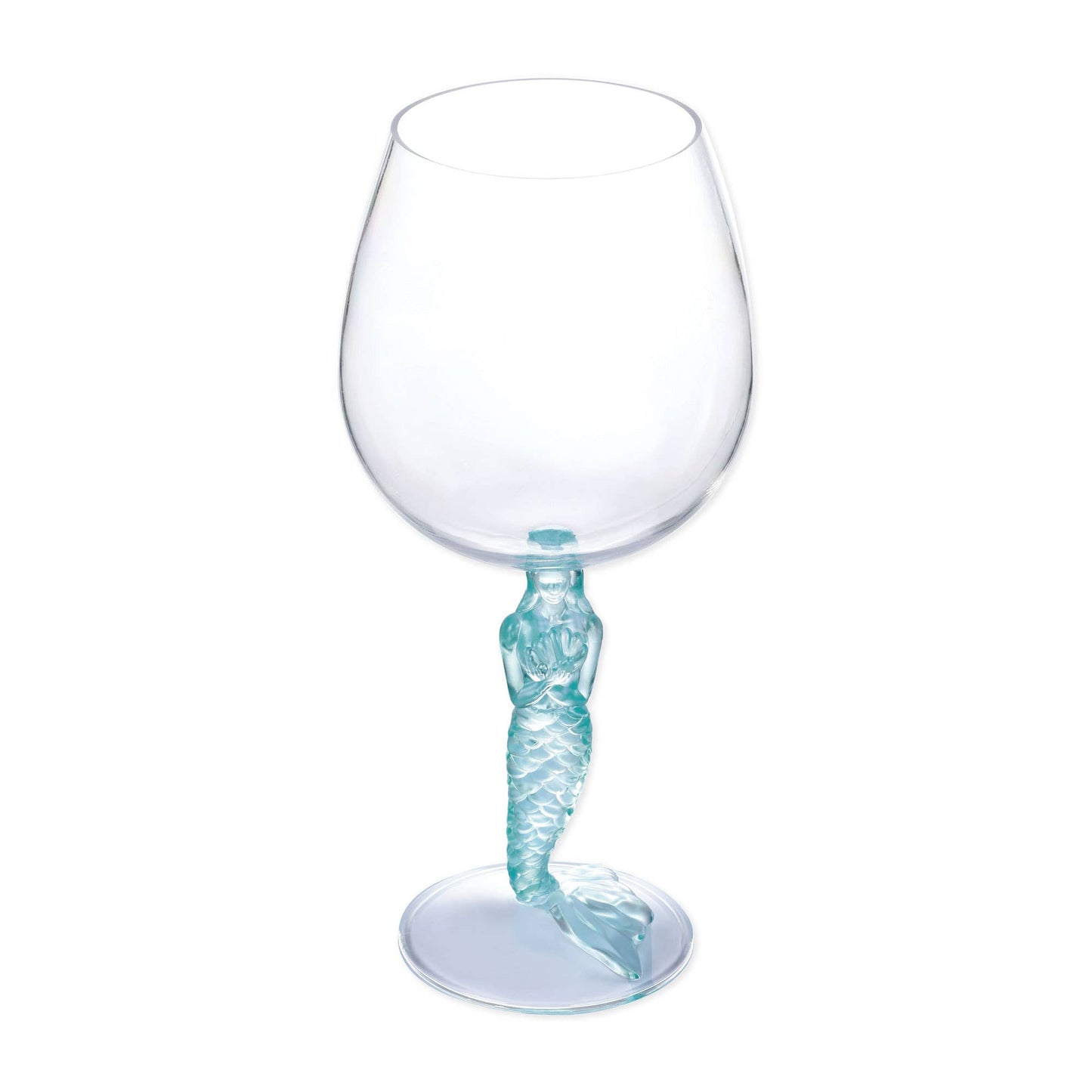 Mermaid 17oz Acrylic Plastic Wine Glass